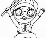 Coloriage Un viking &agrave; la massue