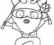 Coloriage Un viking arm&eacute;