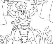 Coloriage Un viking fort