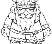 Coloriage Un viking frileux