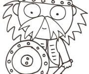 Coloriage un Viking moustachu