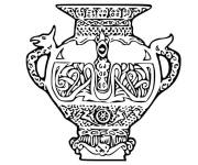 Coloriage vase de Viking