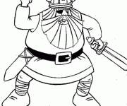 Coloriage Viking au combat