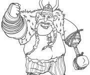 Coloriage Viking au jambe de bois