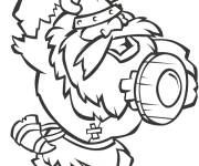 Coloriage Viking avec &eacute;p&eacute;e