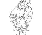 Coloriage Viking Avec une masse
