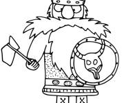 Coloriage Viking de cartoon