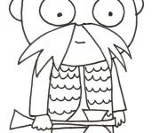 Coloriage Viking dessin&eacute; &agrave; la main cp