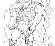 Coloriage Viking en armure