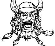 Coloriage Viking en criant