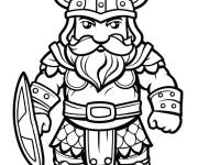 Coloriage Viking en miniature