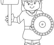 Coloriage Viking enfant