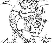Coloriage Viking fait peur