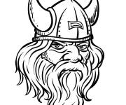Coloriage Viking masqu&eacute;