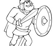 Coloriage et dessins gratuit Viking m&eacute;chant à imprimer