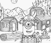 Coloriage Viking minions