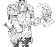 Coloriage Viking portant un marteau