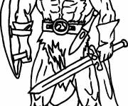 Coloriage Viking puissant