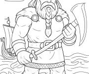 Coloriage Viking scandinave