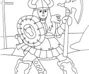 Coloriage Viking soldat