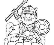 Coloriage Viking sur les rochers