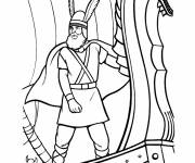 Coloriage Vikings dans l'oc&eacute;an