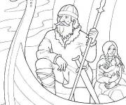 Coloriage Vikings en d&eacute;couvrant les oc&eacute;ans