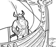 Coloriage Vikings sur la mer