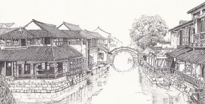 Coloriage Village Chinois Dessin Gratuit à Imprimer