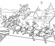 Coloriage et dessins gratuit Village de Noel à imprimer