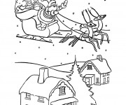 Coloriage Village de Noel maternelle