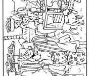 Coloriage Village en Afrique en Ligne