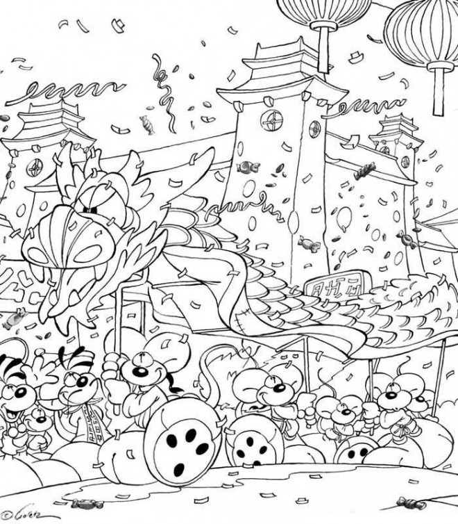 Coloriage et dessins gratuits Village Japonais à imprimer