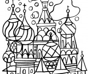 Coloriage Village Russe