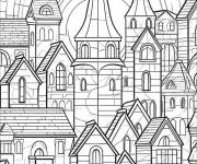 Coloriage B&acirc;timents de la Ville ancienne GS