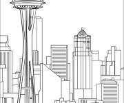 Coloriage B&acirc;timents de la ville de Washington