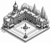 Coloriage Conception de la ville facile