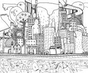 Coloriage Des ego morts nourrissant d'autres ego