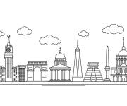 Coloriage et dessins gratuit Design des villes à imprimer