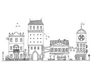 Coloriage Illustration de ville