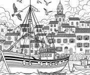 Coloriage La ville de Marseille