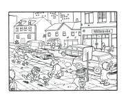 Coloriage Large ville