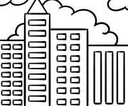 Coloriage Mod&egrave;le d'une ville gratuit
