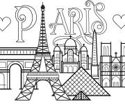 Coloriage Monuments de la ville de Paris