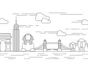 Coloriage et dessins gratuit Monuments des villes populaires du monde à imprimer