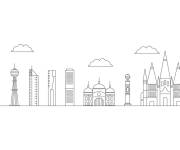 Coloriage et dessins gratuit Monuments des villes touristiques à imprimer