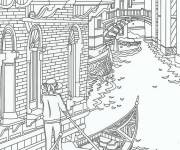 Coloriage Paysage de la ville de Venice