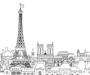 Coloriage Paysage de Paris