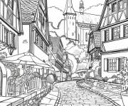 Coloriage Une ville en Allemagne