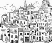 Coloriage Une ville historique
